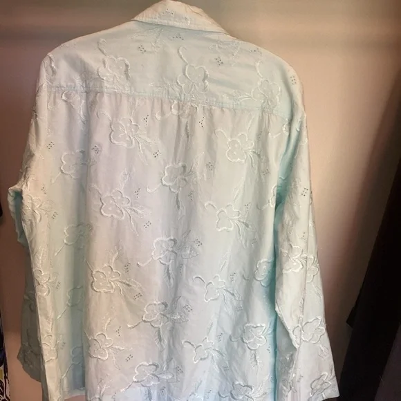 Tudor Court Size L Robins egg blue  shirt long sleeves - Picture 6 of 9
